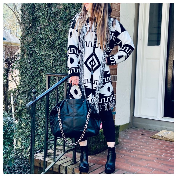 Made in Italy most Fabulous fringe sweater jacket Boho cardigan - Picture 3 of 7